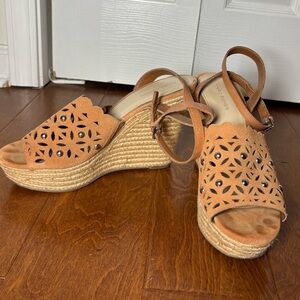 Women's Marc Fisher Tan Wedge Sandals- Size 11